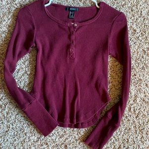 FOREVER 21 LONG SLEEVE MAROON